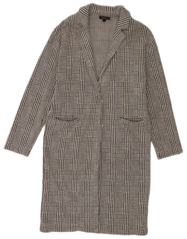 Soprabito da donna Topshop UK 10 piccolo cotone pied de poule grigio