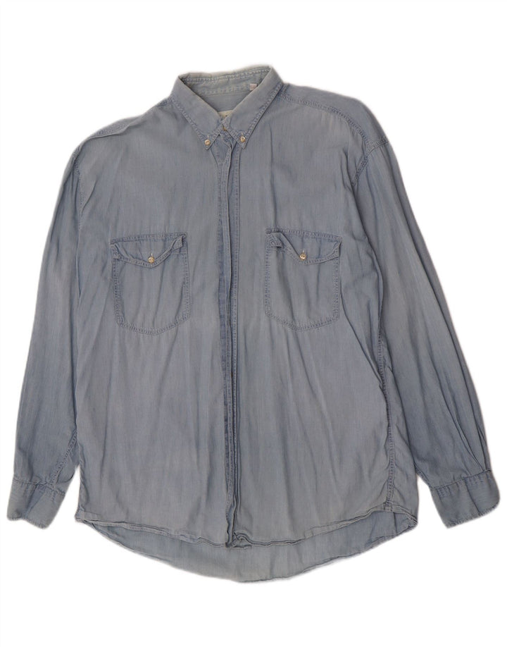 Camicia da uomo Hugo Boss grande blu