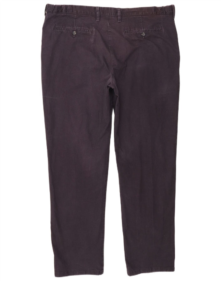Pantaloni chino regolari da uomo Marks & Spencer W42 L33 cotone blu navy