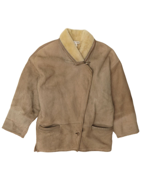 Giubbotto Shearling da donna Genny US 6 in pelle grigio medio
