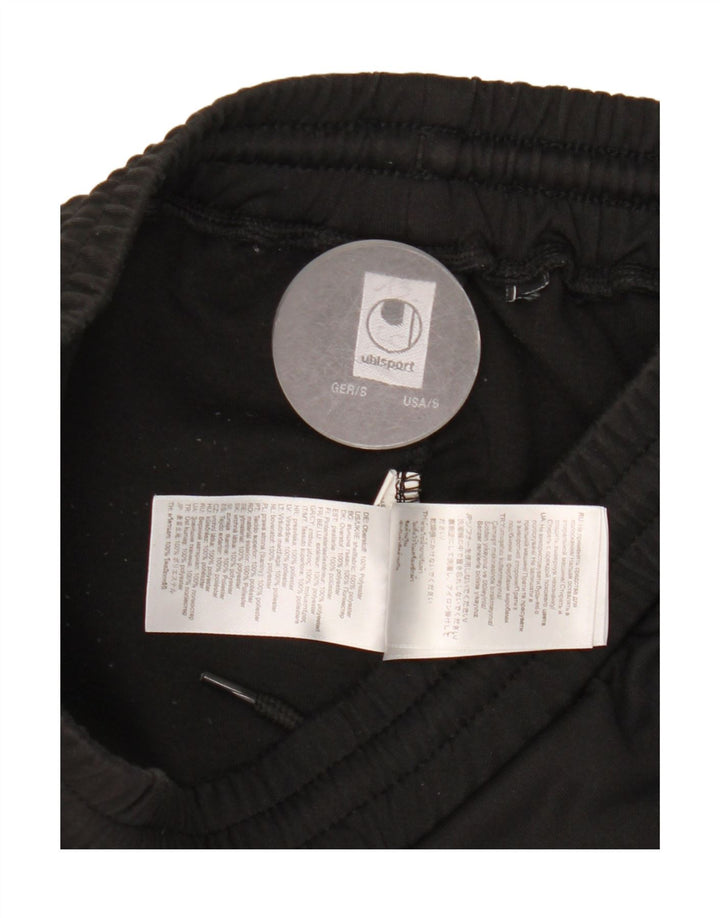 Pantaloni da tuta con grafica da uomo Uhlsport piccoli in poliestere nero