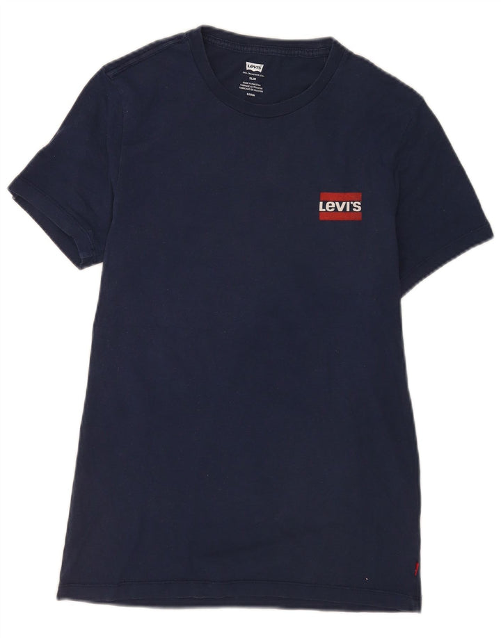 T-shirt Levi's da uomo slim fit top piccola in cotone blu navy