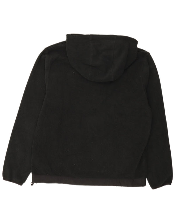 Felpa in pile con cappuccio grafico Nike da uomo, poliestere nero medio