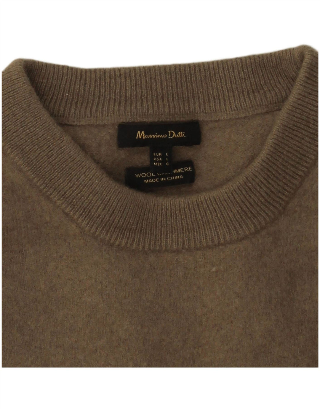 Maglione maglione girocollo da donna Massimo Dutti UK 14 grande lana grigia