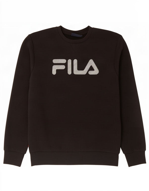 Fila Mens Graphic Sweatshirt Jumper Medium Black Cotton