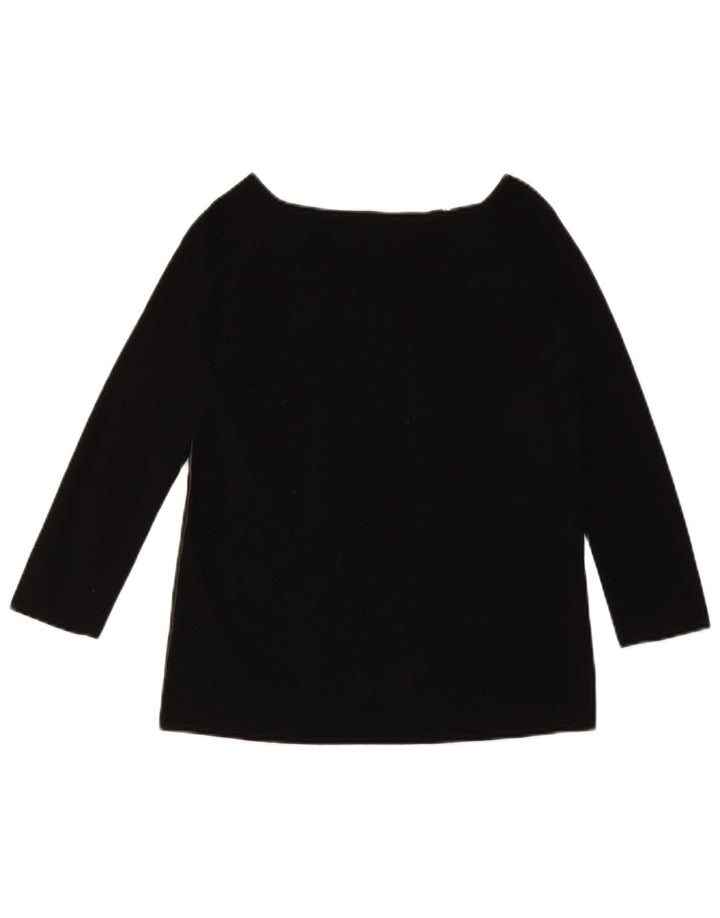 Top ZARA da donna corto con spalle scoperte e maniche a 3/4 UK 10 piccolo nero