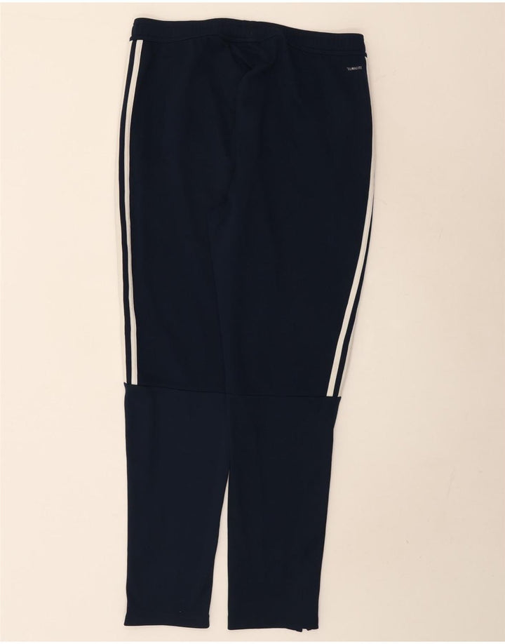 Pantaloni da tuta Adidas Climalite da uomo di grandi dimensioni in poliestere blu navy