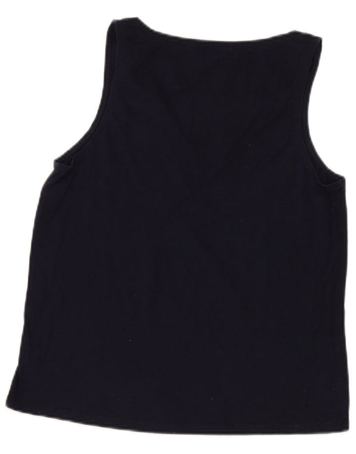 Canotta da donna Benetton UK 10 piccola in cotone blu navy