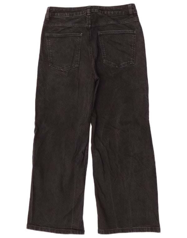 Jeans a gamba larga da donna Marks & Spencer UK 12 medio W30 L28 cotone nero
