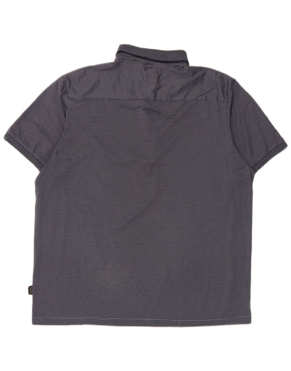 Polo Hugo Boss da uomo vestibilità regolare, grande gessato blu navy