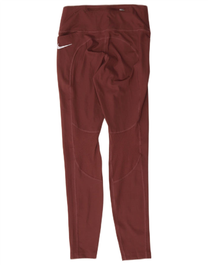 Leggings Nike Dri Fit da donna UK 8 piccolo bordeaux