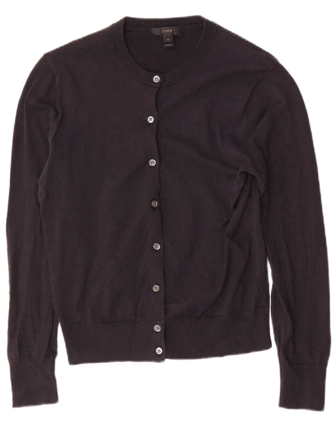 Maglione cardigan corto da donna J. Crew UK 12 Cotone medio blu navy