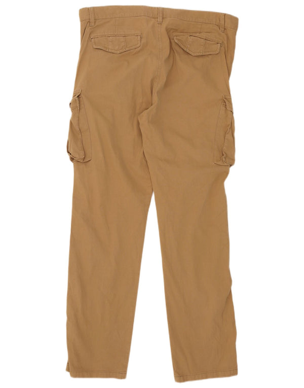 Pantaloni cargo dritti da uomo Benetton W36 L31 Beige