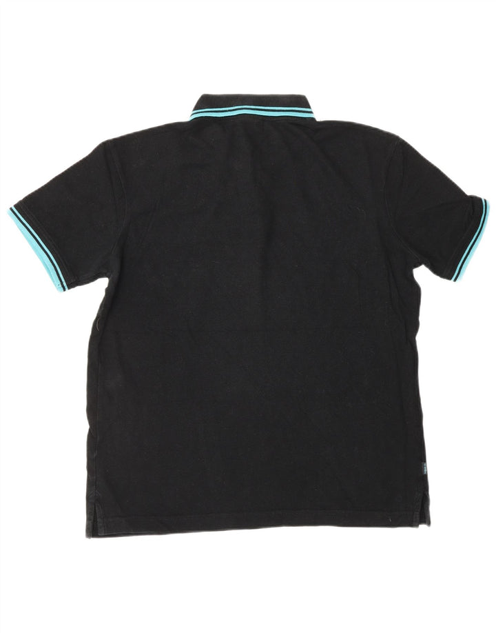 Polo da uomo UMBRO in cotone nero medio