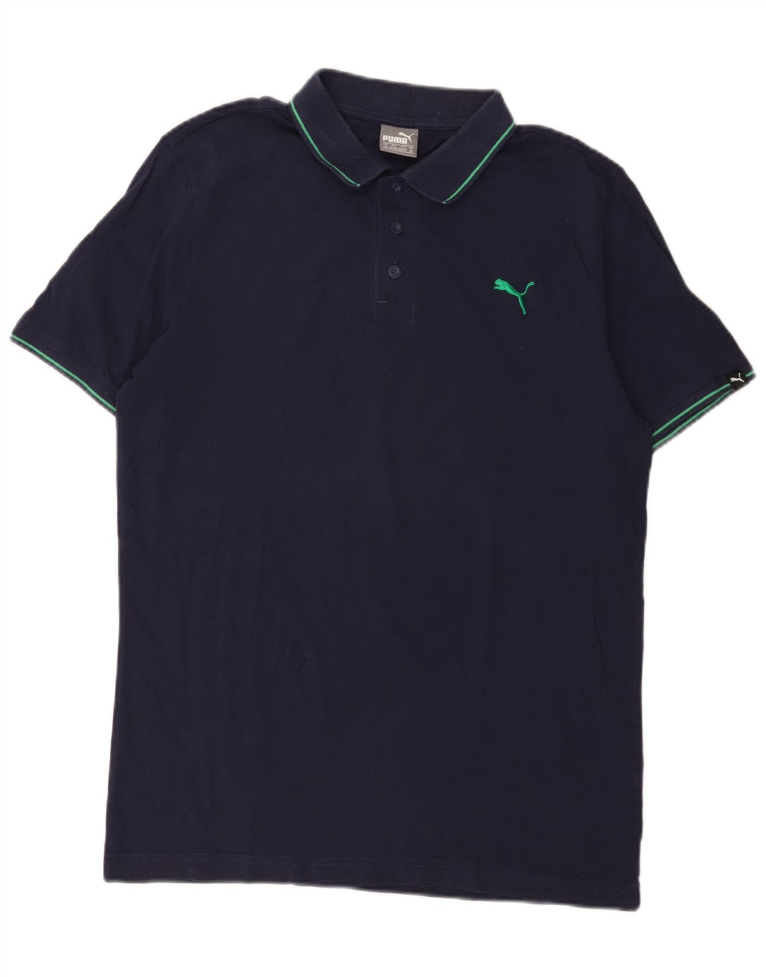 Polo Puma da uomo media in cotone blu navy