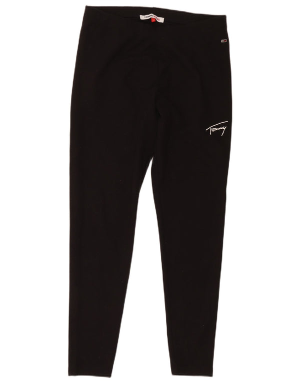 Leggings da donna Tommy Hilfiger UK 16 grande poliestere nero