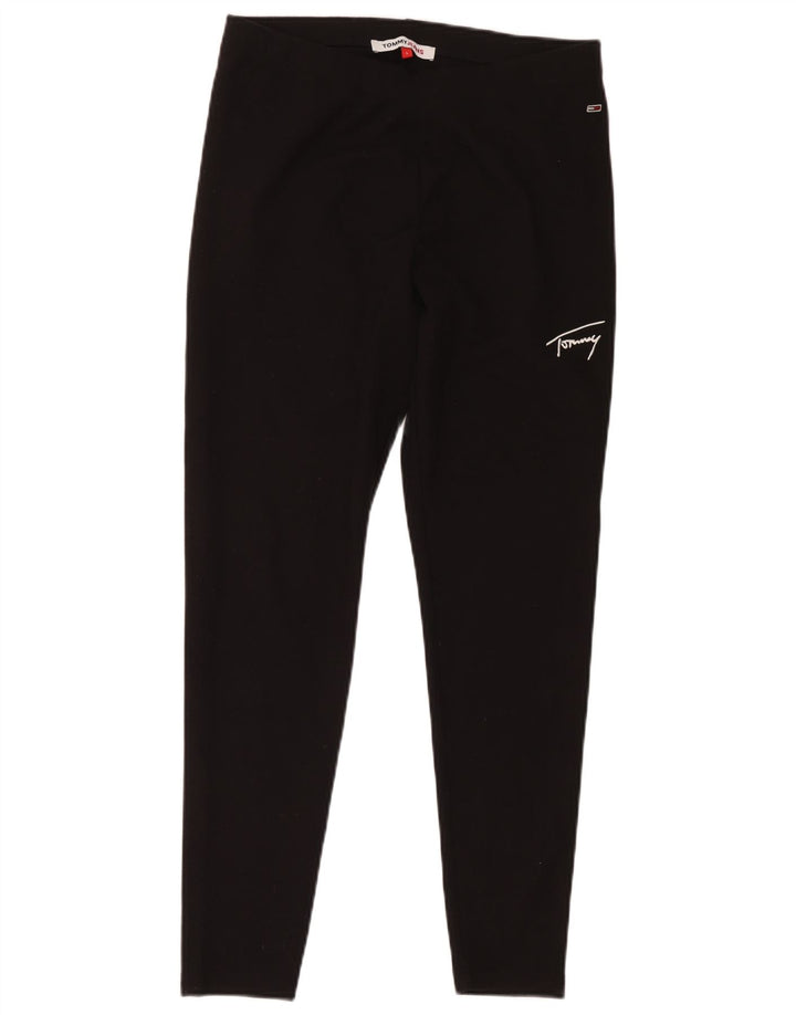 Leggings da donna Tommy Hilfiger UK 16 grande poliestere nero