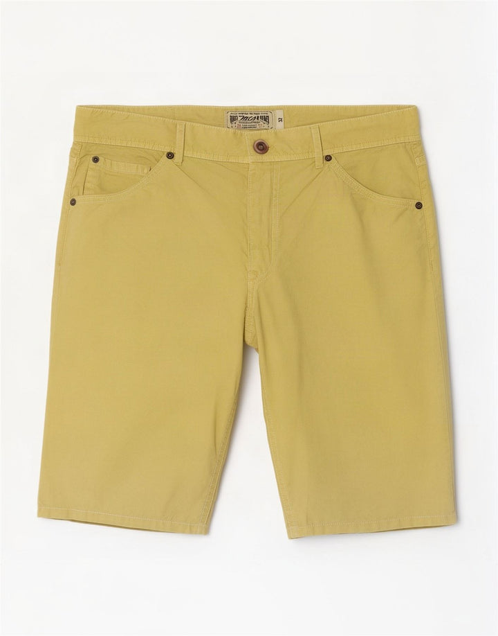 Pantaloncini casual da uomo Marlboro Classics W32 grandi in cotone giallo