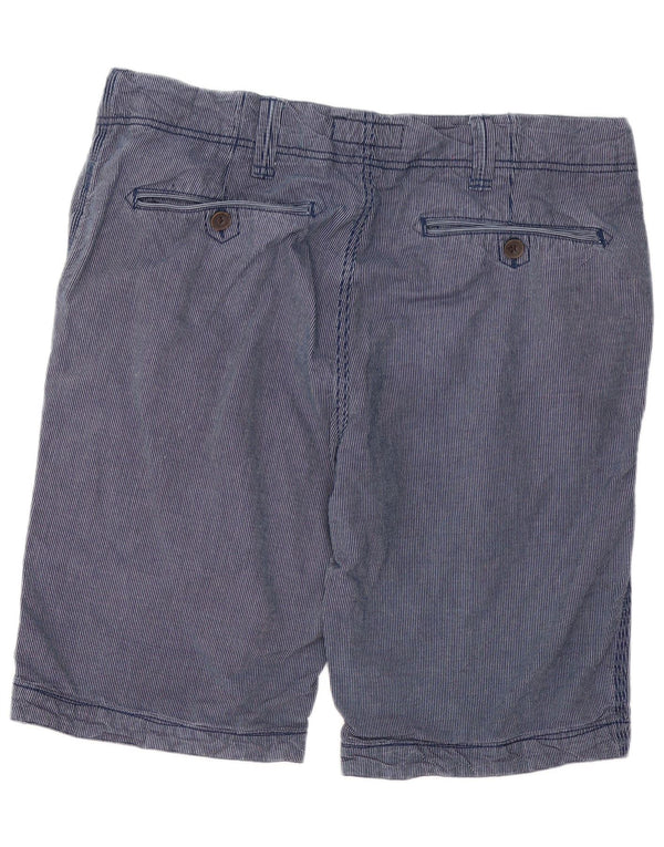 Pantaloncini chino da uomo Fat Face W36 grandi cotone gessato blu navy