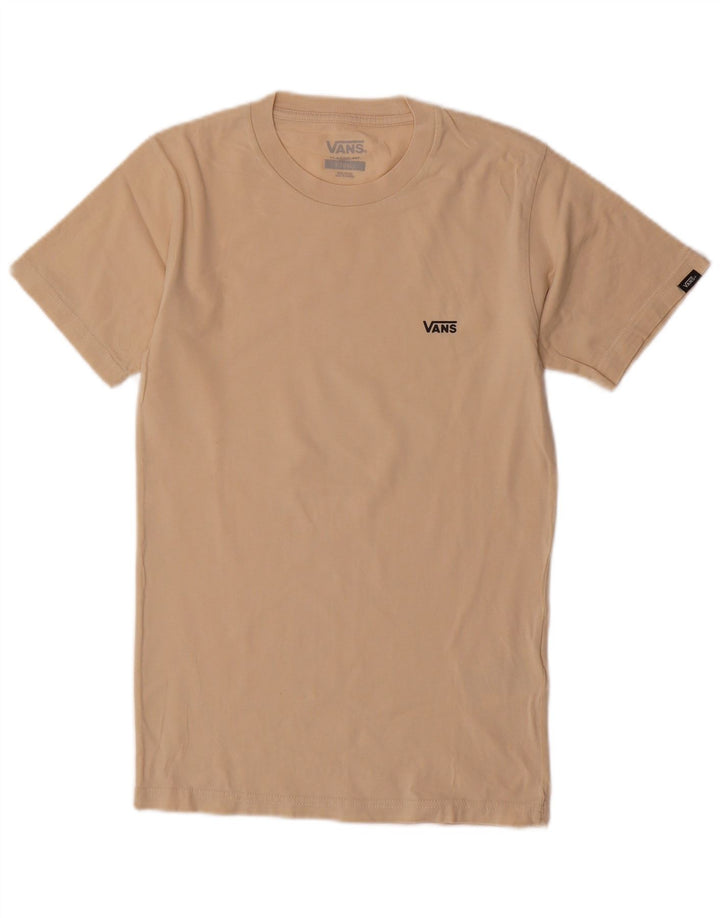 T-shirt da uomo con vestibilità classica VANS XS in cotone beige