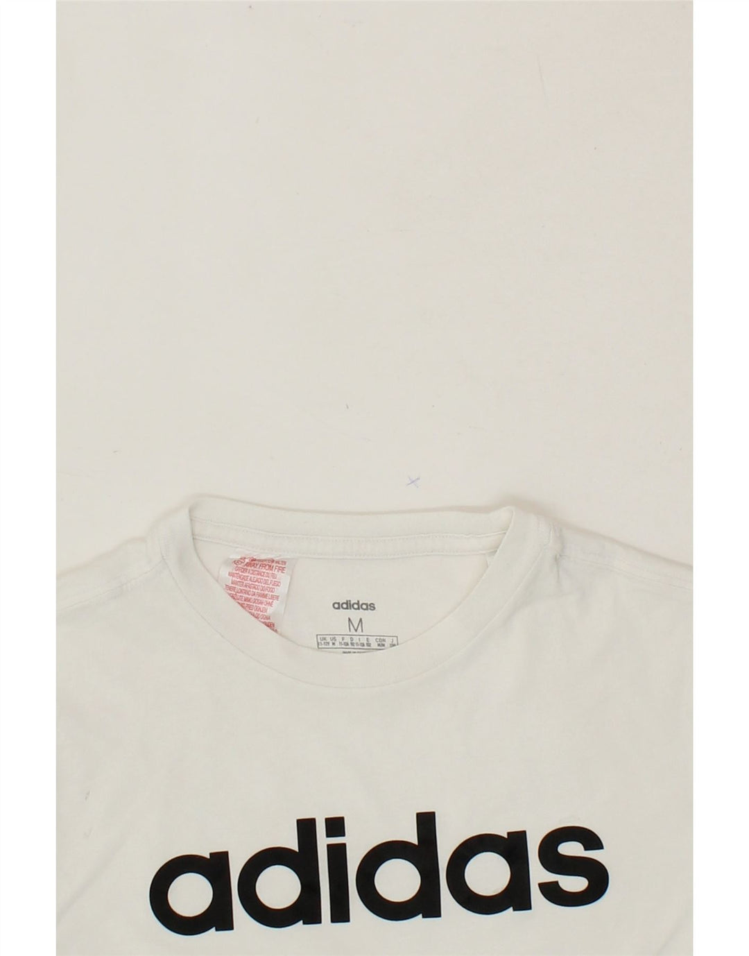 ADIDAS Boys Graphic T-Shirt Top 11-12 Years Medium White Cotton Vintage Adidas and Second-Hand Adidas from Messina Hembry 