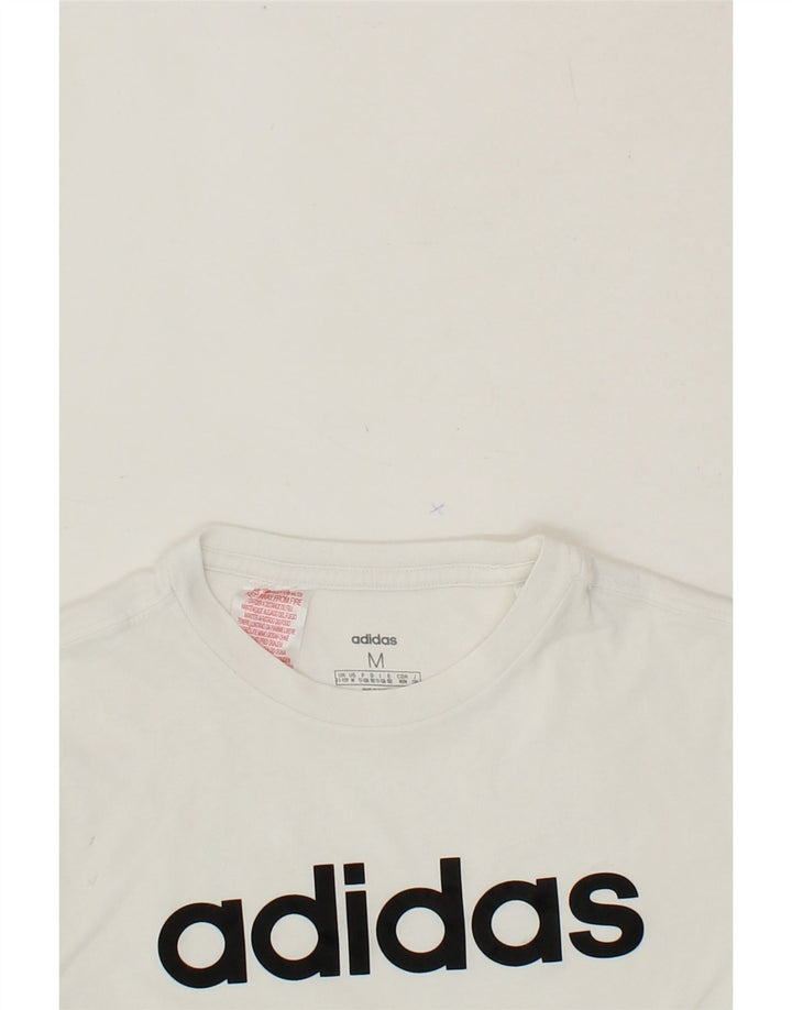 ADIDAS Boys Graphic T-Shirt Top 11-12 Years Medium White Cotton Vintage Adidas and Second-Hand Adidas from Messina Hembry 