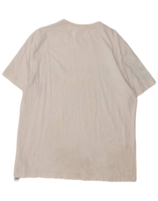 T-shirt grafica da uomo Champion Top XL in cotone bianco