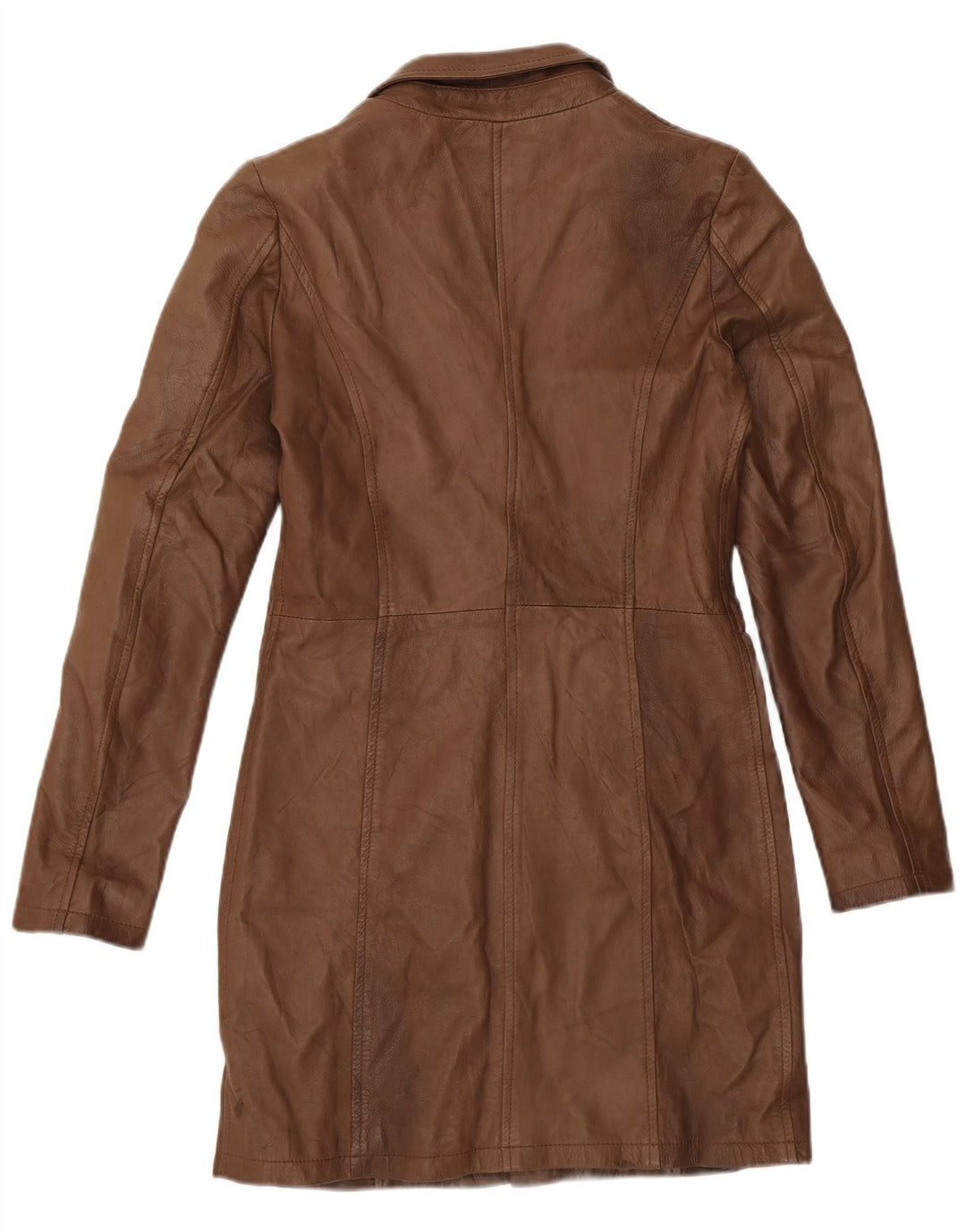 Cappotto in pelle da donna Sandro Ferrone UK 12 Pelle marrone medio