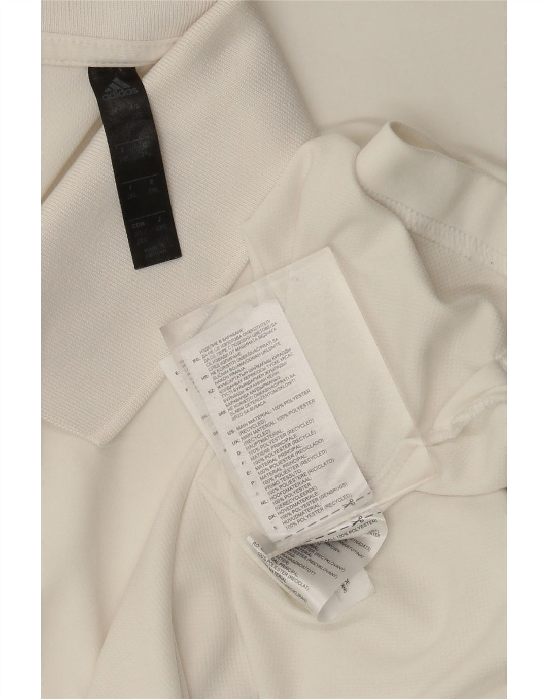 Polo Adidas da uomo 2XL poliestere bianco