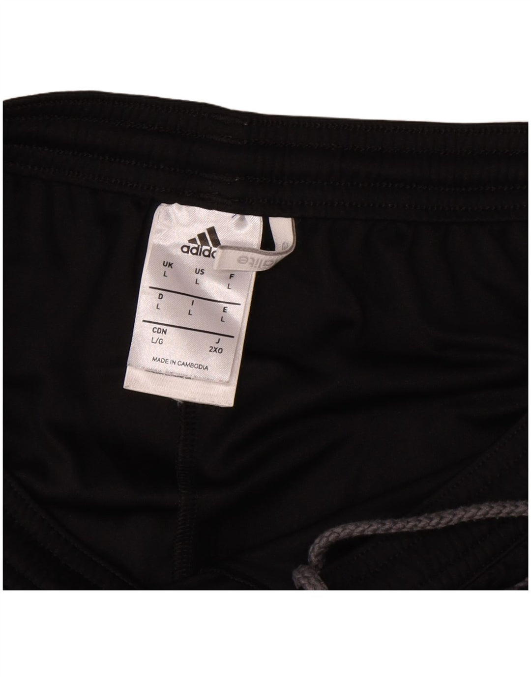 Pantaloncini sportivi Adidas Climalite da uomo, grandi, in poliestere color block nero