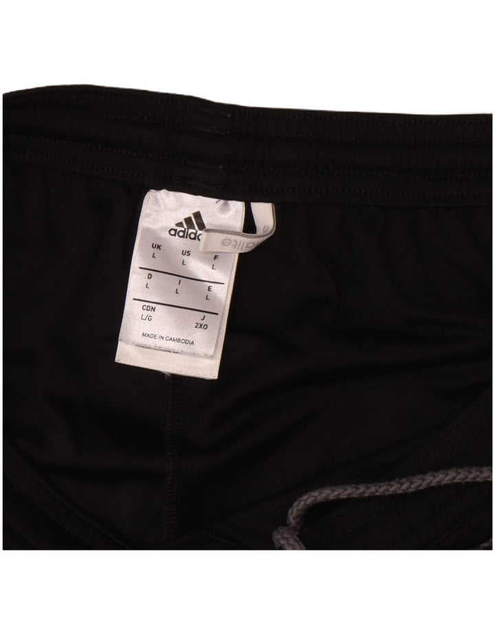 Pantaloncini sportivi Adidas Climalite da uomo, grandi, in poliestere color block nero