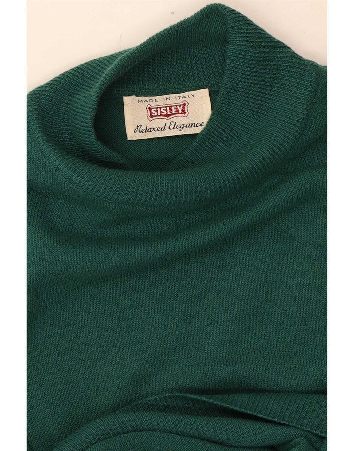 Maglione maglione collo alto da uomo Sisley grande verde