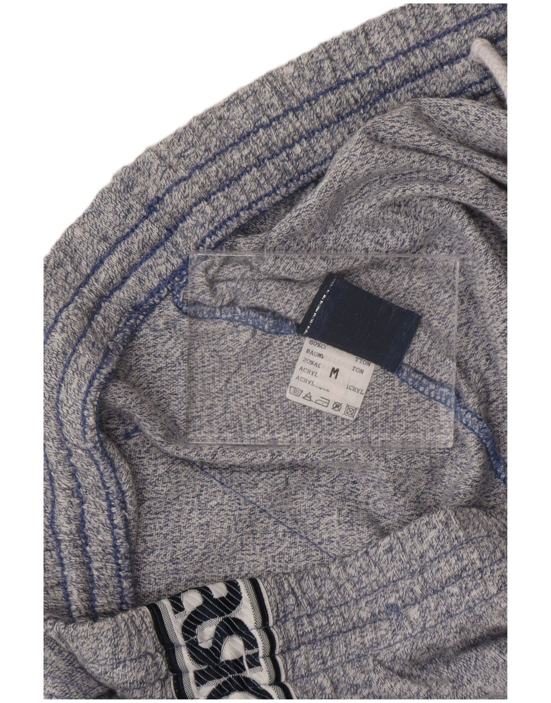 Pantaloni da tuta con grafica ASICS da uomo in cotone mélange medio blu navy