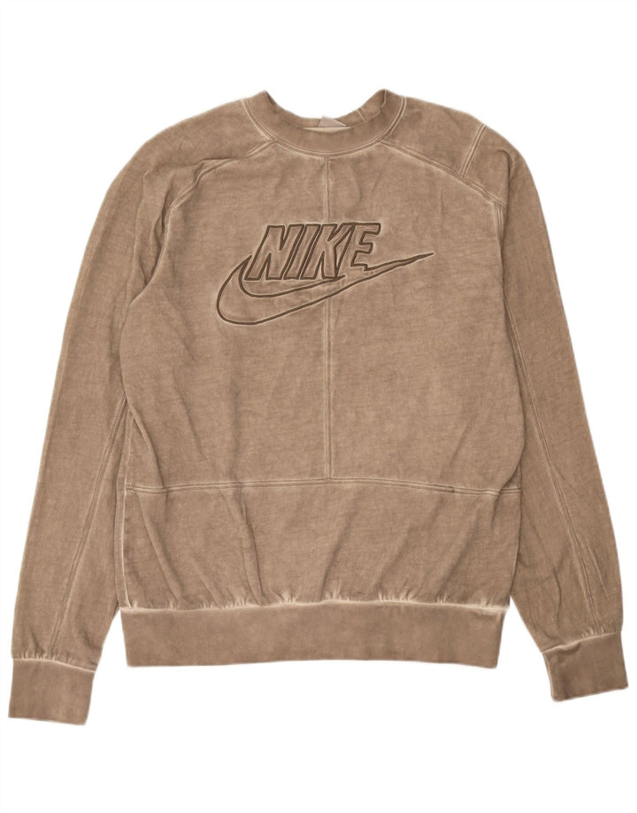 Felpa grafica da uomo Nike Felpa in cotone beige medio