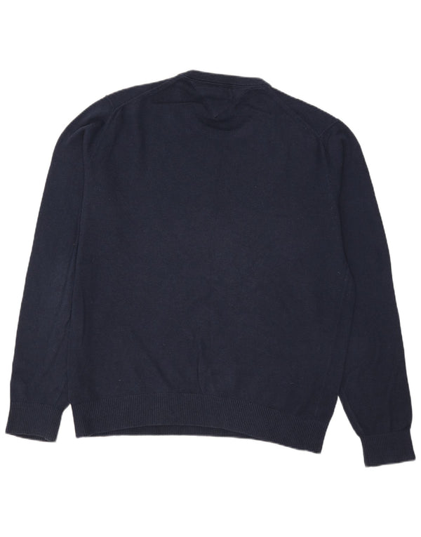 Tommy Hilfiger Mens Crew Neck Jumper Sweater 2XL Navy Blue Cotton