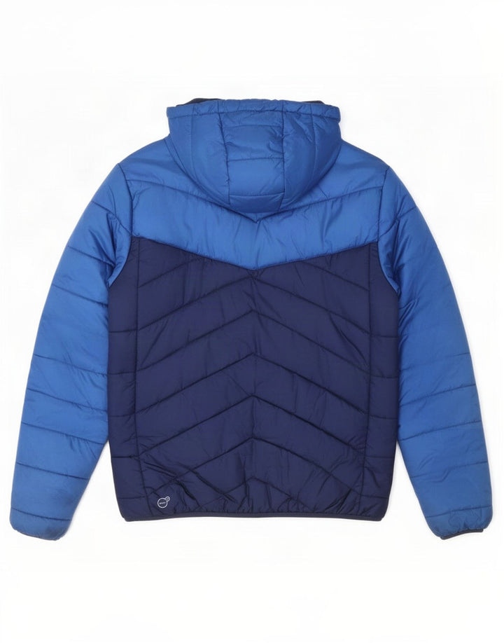 Giacca imbottita con cappuccio da uomo Puma UK 38 Medium Blu Navy Colourblock