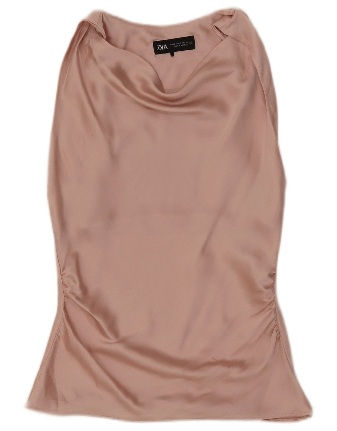 Zara Womens Sleeveless Blouse Top UK 6 XS Pink Polyester