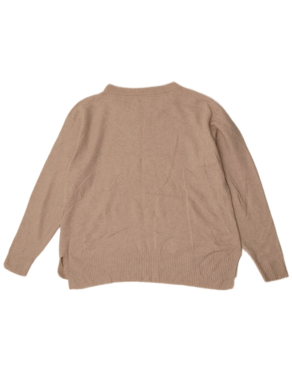 Massimo Dutti Maglione da donna con scollo a barchetta UK 16 Large Beige