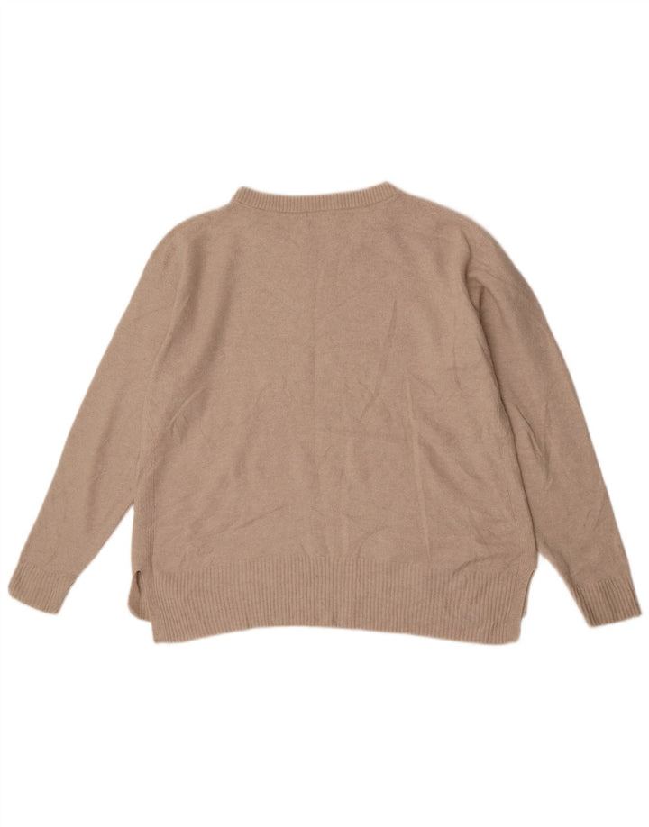 Massimo Dutti Maglione da donna con scollo a barchetta UK 16 Large Beige