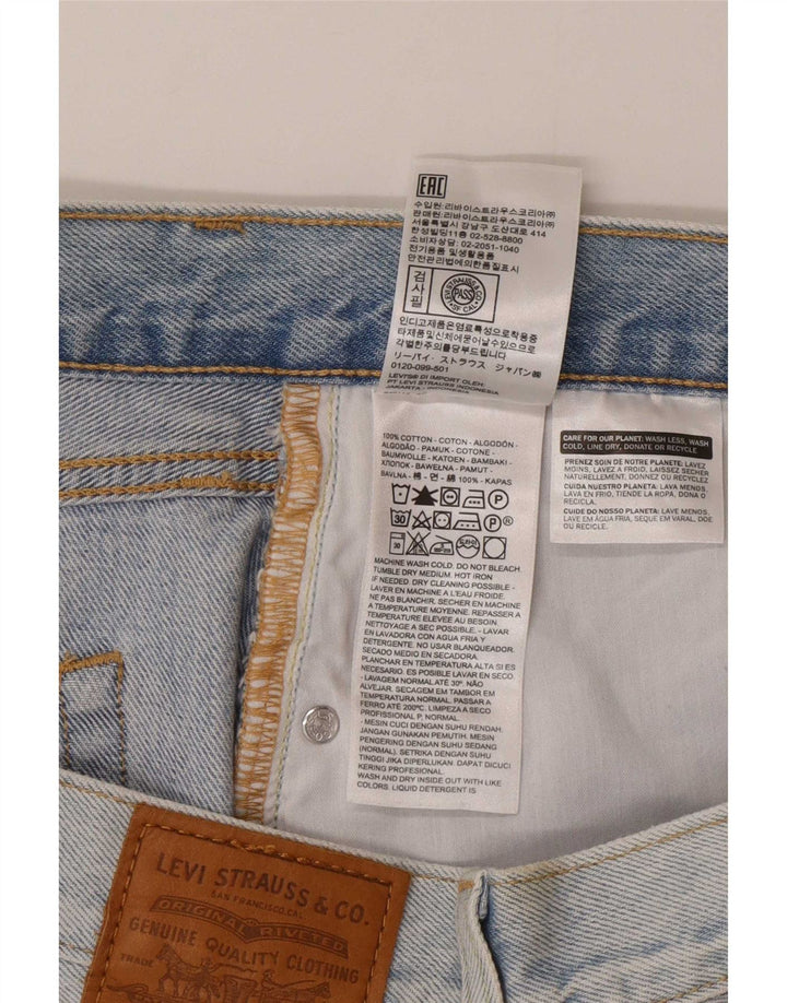 Mini gonna di jeans da donna Levi's W32 grande in cotone blu