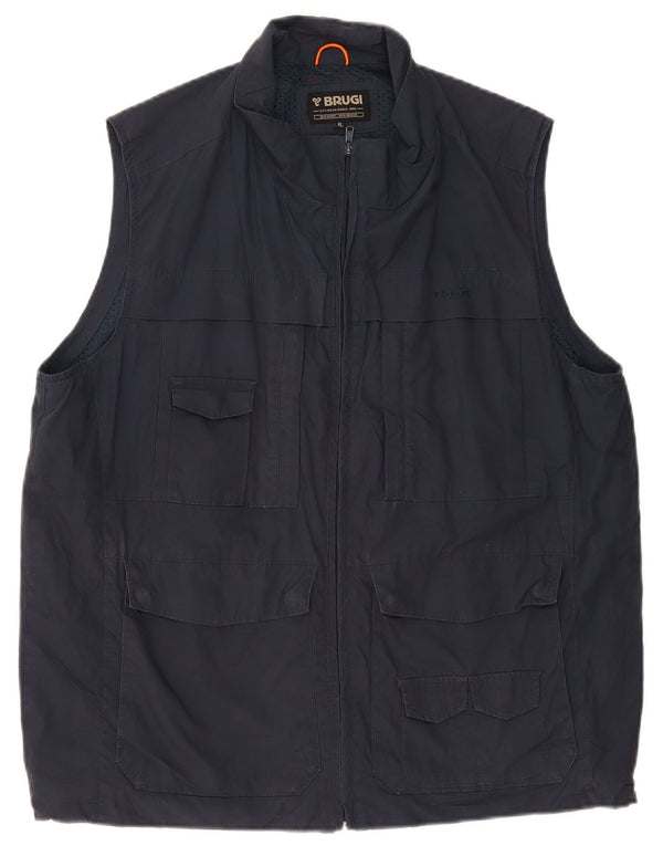 Gilet da uomo Brugi UK 42 XL in cotone blu navy