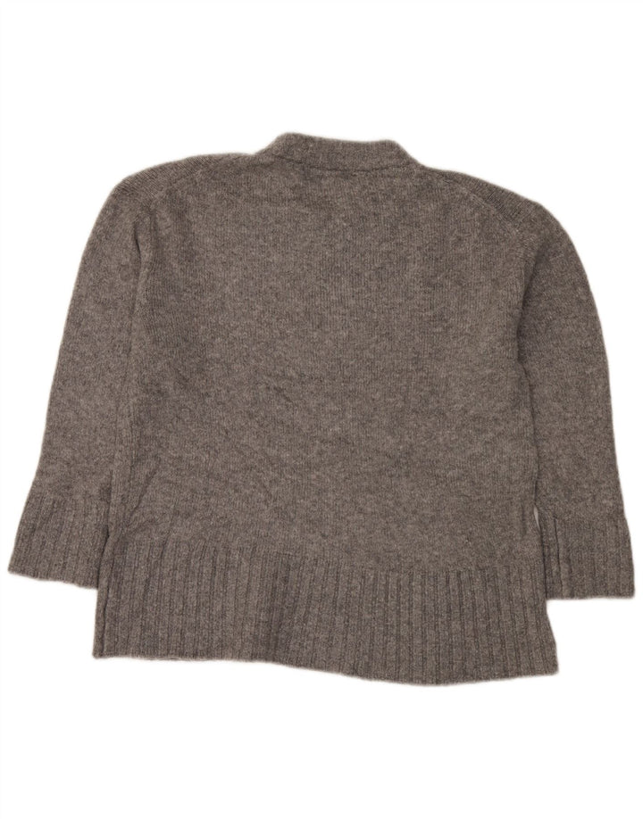 Maglione girocollo oversize da donna Zara UK 10 piccolo grigio screziato
