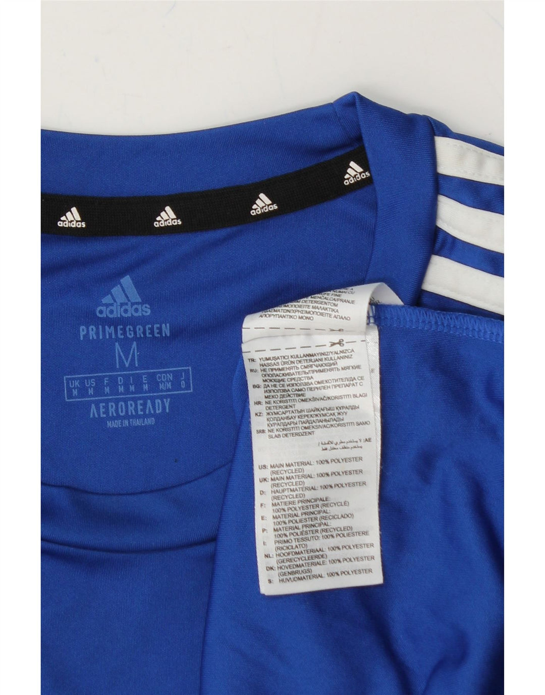 ADIDAS Mens Aeroready T-Shirt Top Medium Blue Polyester Vintage Adidas and Second-Hand Adidas from Messina Hembry 