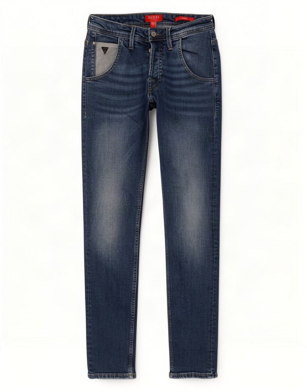 Jeans affusolati da donna Guess W28 L30 cotone blu