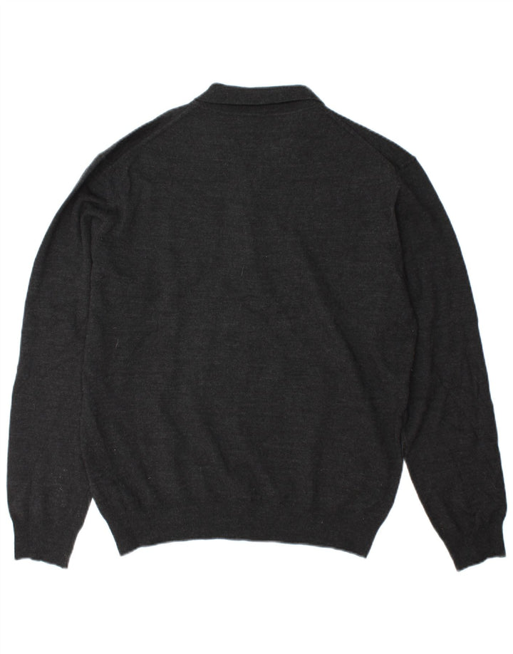 Maglione da uomo Marks & Spencer con vestibilità sartoriale, collo alto, grande lana grigia