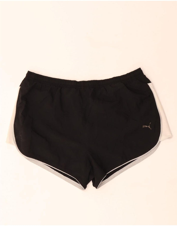 Pantaloncini sportivi PUMA da donna UK 10 Small Black Colourblock