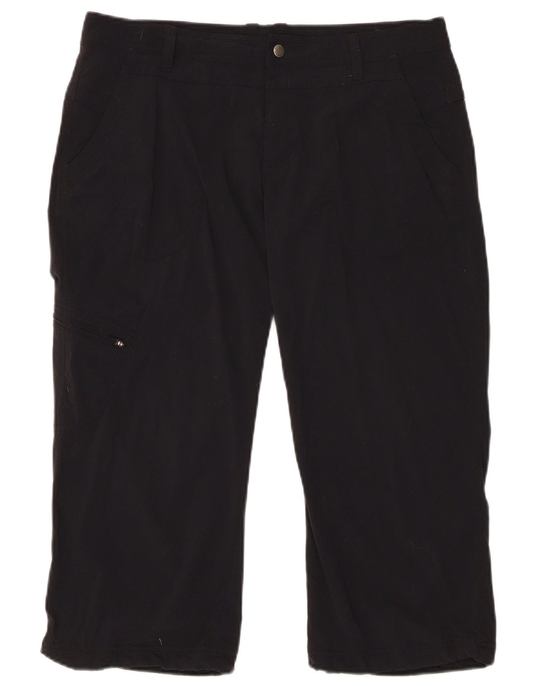Pantaloni capri dritti da donna EDDIE BAUER US 10 Large W30 L21 neri