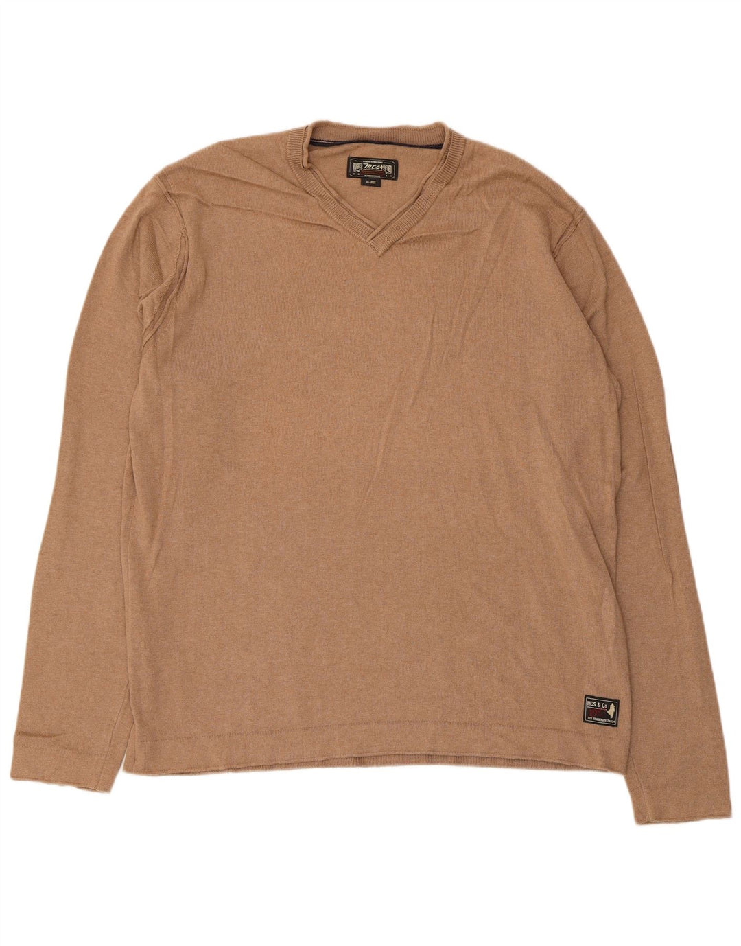 Maglione da uomo con scollo a V Marlboro Classics XL Beige