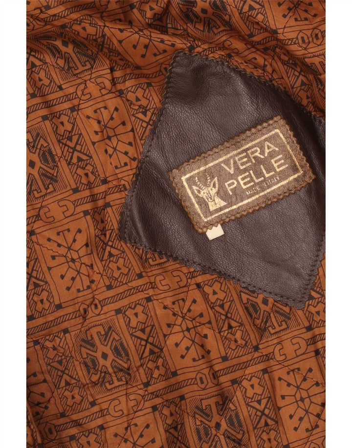 Giacca in pelle da uomo vintage UK 38 Marrone medio