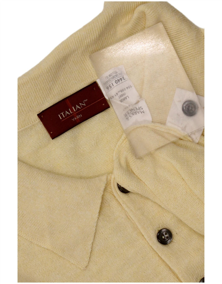 Polo da uomo Marks & Spencer grande in acrilico giallo
